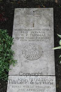 Boulogne Eastern Cemetery - Toms, William Frederick