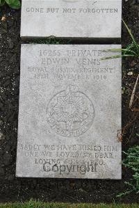 Boulogne Eastern Cemetery - Venis, Edwin