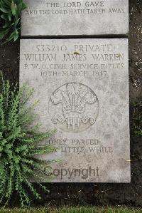 Boulogne Eastern Cemetery - Warren, William James