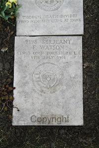Boulogne Eastern Cemetery - Watson, F
