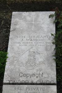 Boulogne Eastern Cemetery - Watson, J