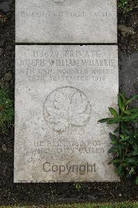 Boulogne Eastern Cemetery - Wharrie, Joseph William