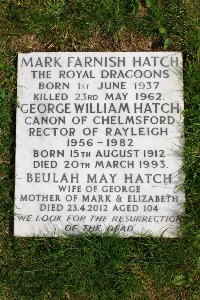 Rayleigh (Holy Trinity) Churchyard - Hatch, Mark Farnish