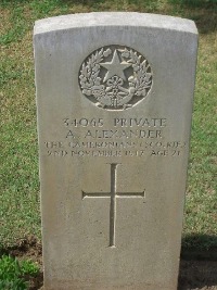 Gaza War Cemetery - Alexander, A