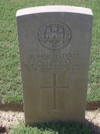 Gaza War Cemetery - Bailey, Archibald Thomas