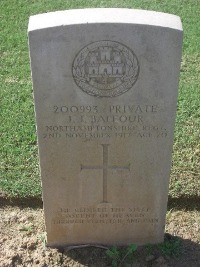 Gaza War Cemetery - Balfour, John James