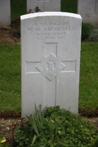 Gordon Dump Cemetery Ovillers-La Boisselle - Archibald, W M