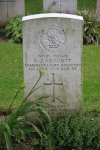 Gordon Dump Cemetery Ovillers-La Boisselle - Arscott, B J