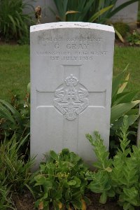 Gordon Dump Cemetery Ovillers-La Boisselle - Gray, G