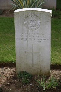 Gordon Dump Cemetery Ovillers-La Boisselle - Thompson, W