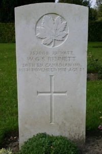 Mons (Bergen) Communal Cemetery - Bennett, W G S