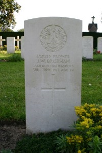 Mons (Bergen) Communal Cemetery - Briskham, J W