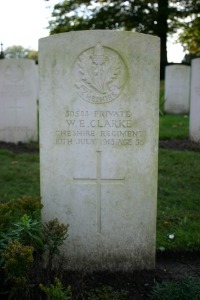 Mons (Bergen) Communal Cemetery - Clarke, William Edward
