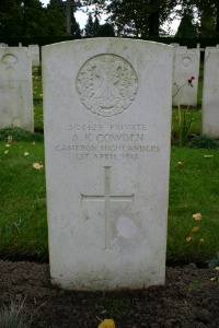 Mons (Bergen) Communal Cemetery - Cowden, A K