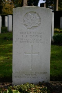 Mons (Bergen) Communal Cemetery - Coyne, Thomas John