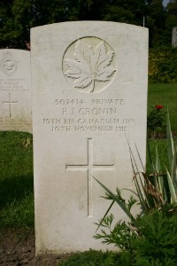 Mons (Bergen) Communal Cemetery - Cronin, P J