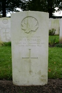 Mons (Bergen) Communal Cemetery - Donald, W H