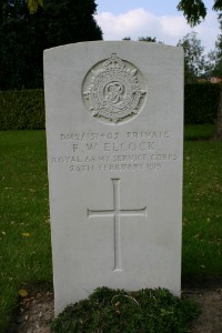 Mons (Bergen) Communal Cemetery - Elcock, F W