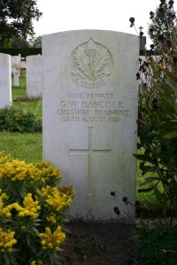 Mons (Bergen) Communal Cemetery - Hancock, G W