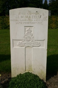 Mons (Bergen) Communal Cemetery - Hazell, J H