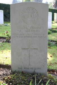Mons (Bergen) Communal Cemetery - Hendry, J