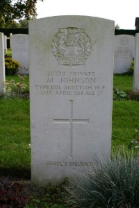 Mons (Bergen) Communal Cemetery - Johnson, Matthew