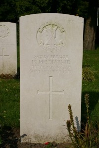 Mons (Bergen) Communal Cemetery - McDiarmid, M