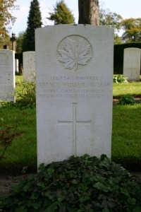 Mons (Bergen) Communal Cemetery - McLean, Frank William