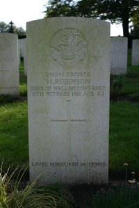 Mons (Bergen) Communal Cemetery - Robinson, Harry