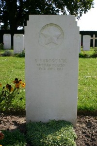 Mons (Bergen) Communal Cemetery - Shroschok, S