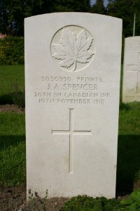 Mons (Bergen) Communal Cemetery - Spencer, J A