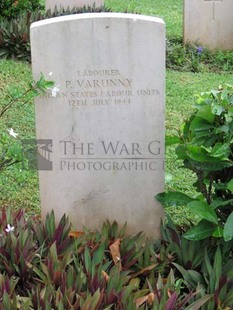 TRINCOMALEE WAR CEMETERY - VARUNNY, P