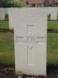 BROWN'S ROAD MILITARY CEMETERY, FESTUBERT - POPE, A