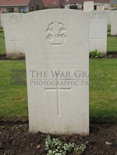 BROWN'S ROAD MILITARY CEMETERY, FESTUBERT - ROBINSON, J
