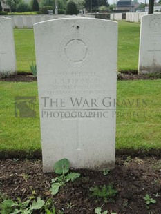 BROWN'S ROAD MILITARY CEMETERY, FESTUBERT - THOMSON, JAMES BENJAMIN