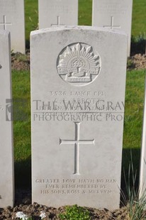 RUE-PETILLON MILITARY CEMETERY, FLEURBAIX - ABBOTT, CHARLES EDGAR