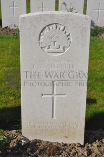 RUE-PETILLON MILITARY CEMETERY, FLEURBAIX - ALLENDER, EDWARD THOMAS