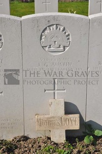 RUE-PETILLON MILITARY CEMETERY, FLEURBAIX - AUSTIN, EDWARD GEORGE