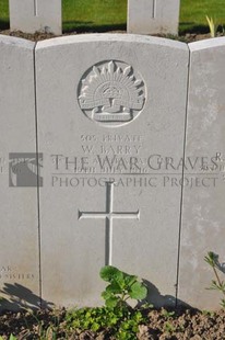 RUE-PETILLON MILITARY CEMETERY, FLEURBAIX - BARRY, W