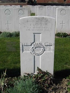 RUE-PETILLON MILITARY CEMETERY, FLEURBAIX - BAXTER, EDWARD