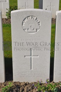 RUE-PETILLON MILITARY CEMETERY, FLEURBAIX - BOYLAND, HARRY