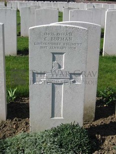 RUE-PETILLON MILITARY CEMETERY, FLEURBAIX - BURMAN, C