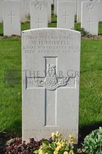 RUE-PETILLON MILITARY CEMETERY, FLEURBAIX - BURRELL, W H
