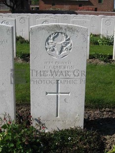 RUE-PETILLON MILITARY CEMETERY, FLEURBAIX - CAMERON, JOHN