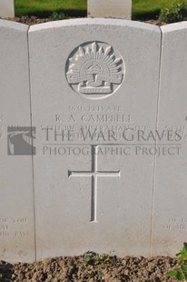 RUE-PETILLON MILITARY CEMETERY, FLEURBAIX - CAMPBELL, R A