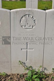 RUE-PETILLON MILITARY CEMETERY, FLEURBAIX - CAMPS, VICTOR ALEXANDER