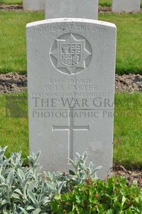 RUE-PETILLON MILITARY CEMETERY, FLEURBAIX - CARTER, WALTER JOSEPH STEVENS