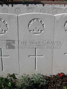 RUE-PETILLON MILITARY CEMETERY, FLEURBAIX - CARTWRIGHT, ARTHUR LESLIE