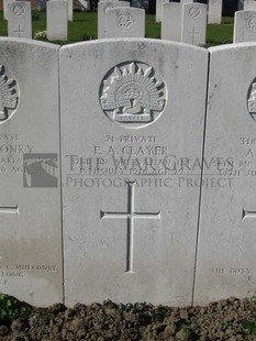 RUE-PETILLON MILITARY CEMETERY, FLEURBAIX - CLAYER, EDMOND ARCHIBALD