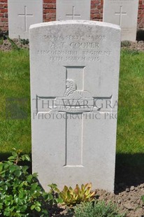 RUE-PETILLON MILITARY CEMETERY, FLEURBAIX - COOPER, A T